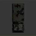 Camouflage Military Transport Vehicle With Cargo Compartment And Off Road Tires