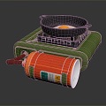 gasifier portable stove outdoor stove frying pan 3d model