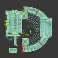 Traditional Ancient Architecture With Circular Courtyard Multiple Black Tiled Roofs Wooden Details And Green Plants