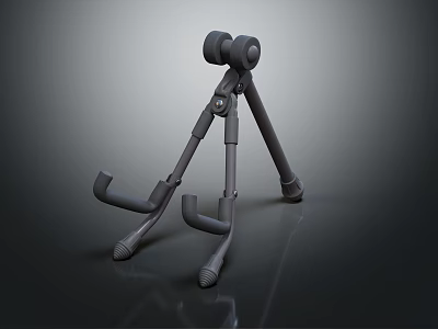 Sturdy Iron Art Tripod Stand With Heavy Duty Metal Construction And Stable Base Design 3d model