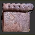 Retro Pink Leather Armchair With Tufted Button Details Scroll Arms And Comfortable Seat Design