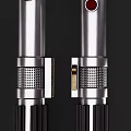 Silver Black Lightsabers With Metallic Hilt Design And Button Details As Weapons