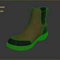 Brown And Black Leather Chelsea Boots With Non-slip Brown Sole Tread Design