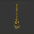 Industrial Style Multi Level Tower Building With Detailed Base Structure