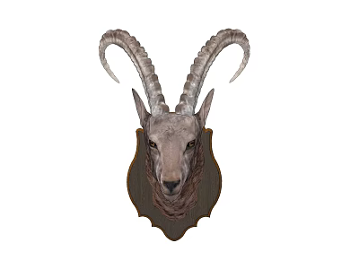 Faux Antelope Head Wall Decor Rustic Style Resin Craft For Home Living Room 3d model