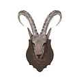 Faux Antelope Head Wall Decor Rustic Style Resin Craft For Home Living Room