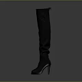 Stylish Gray Knee High Suede Boots With Low Heel For Women Fashion