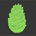 Pinecone With Metallic Texture And Detailed Scales Natural Plant Structure Isolated On Dark Background