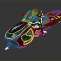 Modern Motorcycle Concept Motorcycle Flying Car 3d model