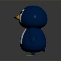 Cute Cartoon Penguin Toy With Blue White Body And Yellow Beak Feet