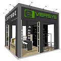 e VERSYS Exhibition Booth Design With Altitude Sign And Interior 3d model