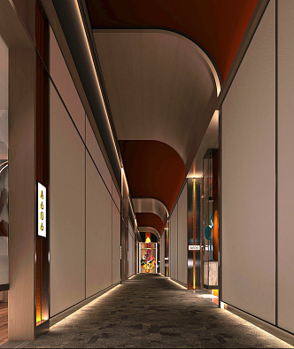 Modern Away Hotel Entrance Away 3d model