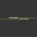 Futuristic Crossed Knives Weapon Design With Green Accents And Sharp Blades