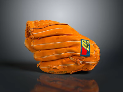 High Quality Orange Leather Wilson Baseball Glove Professional Sports Equipment For Players 3d model