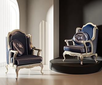 European style chair 3d model