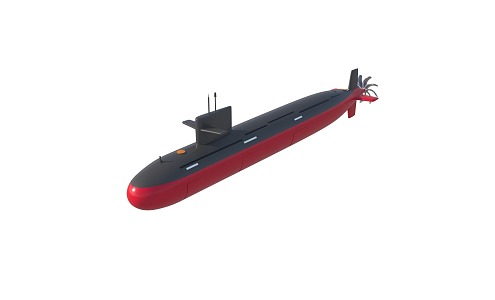 Type 093 nuclear submarine 3d model