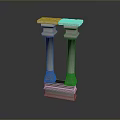 Columns Stone Columns Stone Columns Old Columns Roman Columns Roman Columns Classical Columns Greek Columns 3d model