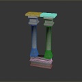 Columns Stone Columns Stone Columns Old Columns Roman Columns Roman Columns Classical Columns Greek Columns 3d model