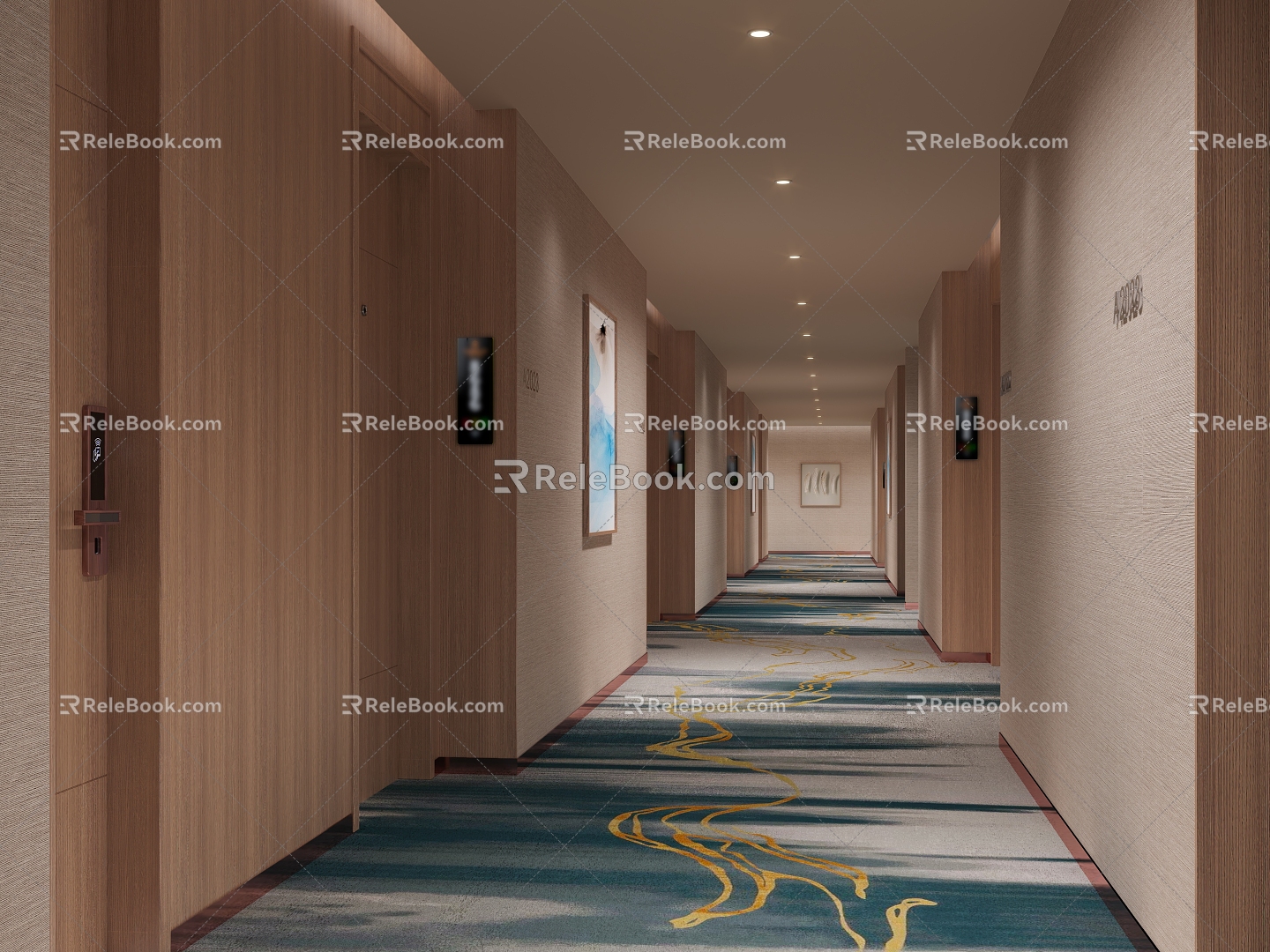 Modern Away Hotel Away 3d model