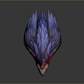3D Rendered Fantasy Creature With Colorful Feathers Sharp Claws And Large Beak