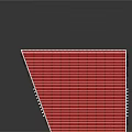 Stadium Grandstand With Red Stepped Seats And White Frame Structure