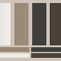 Stylish Modern Wall Panels With Vertical Stripes In White Beige Black And Brown