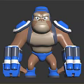 Modern Game Character Monkey Warrior Monkey 3d model