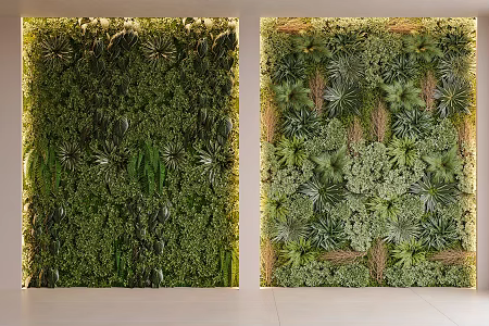 Green Plant Wall Plant Decorative Wall Green Plant Wall Moss Green Plant Wall Green Plant Decorative Wall Green Plant Background Wall 3d model