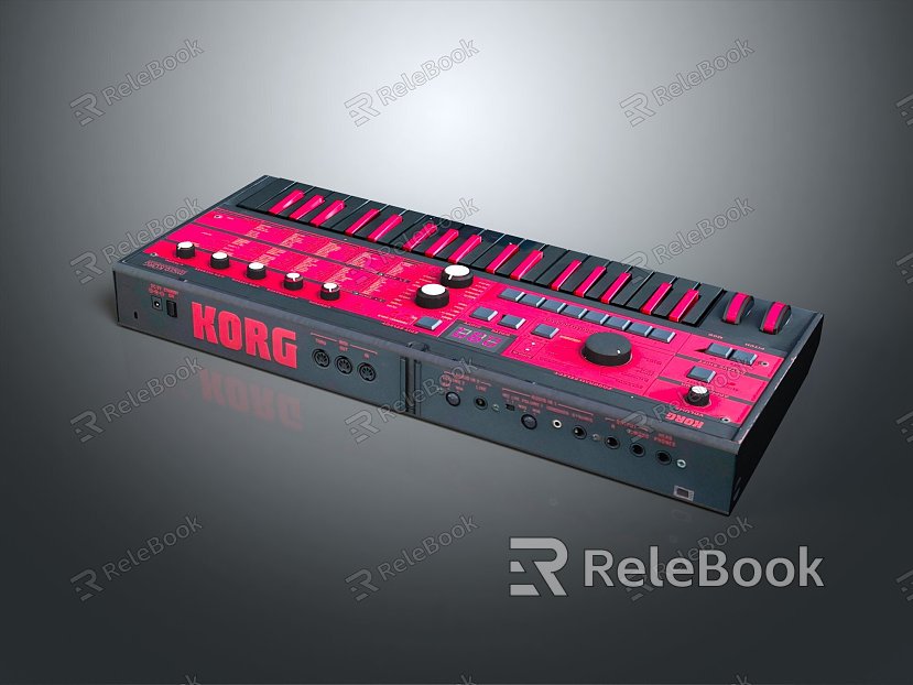 Modern Synthesizer Portable Synthesizer Mixer Reverberator model