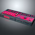 Modern Synthesizer Portable Synthesizer Mixer Reverberator 3d model
