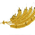 Beautiful Golden Wheat Ears Wall Decor For Home Interior Decoration Styling