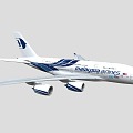 Airbus A380 passenger jet Malaysia Airlines 3d model