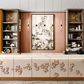 New Chinese Reception Desk Front Desk 3d model