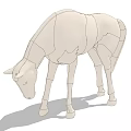 Geometric Horse Shaped Decorative Ornament Sculpture Set For Modern Home Decor