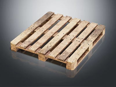 Industrial Equipment Wooden Pallet With Sturdy Structure For Logistics And Storage 3d model