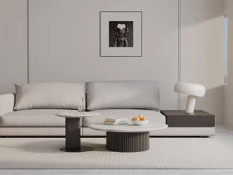 Modern three-seat sofa 3d model
