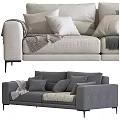 Modern double sofa 3d model