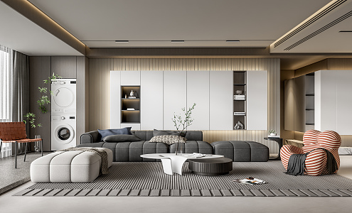 modern living room 3d model