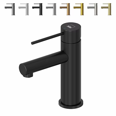 Black Modern Bathroom Faucet With Single Handle And Sleek Design 3d model