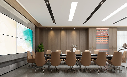 New Chinese-style Meeting Room Multi-function Hall 3d model