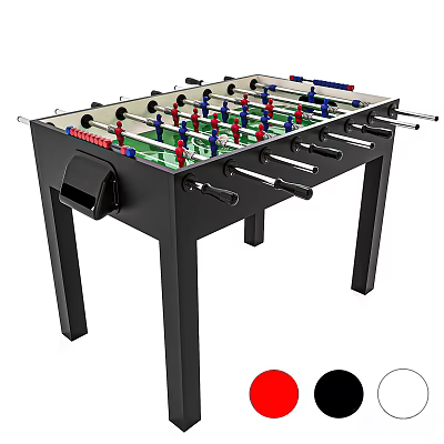 Foosball Table Featuring Black Frame Red Blue Players And Smooth Playing Surface Rods 3d model