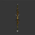 Mythical Decorative Bow With Gold Green Accents And Illuminated Fantasy Design