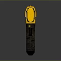 Modern Black and Yellow Tactical Pistol with Ergonomic Textured Grip Design