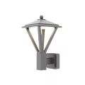 Modern Black Wall Lamp With Geometric Structure And Warm Illuminated Light