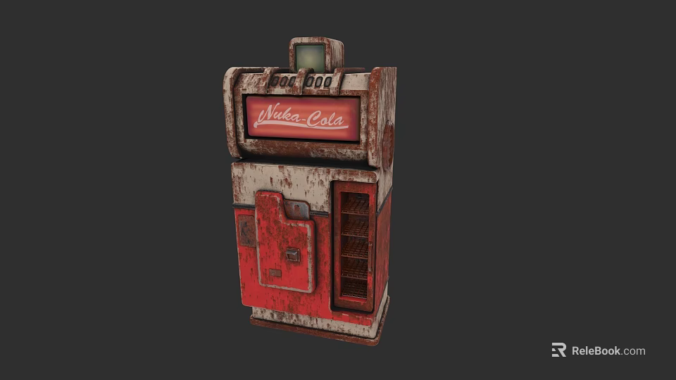 Vintage Red Entertainment Vending Machine With Coca Cola Select O Cade 3d model 