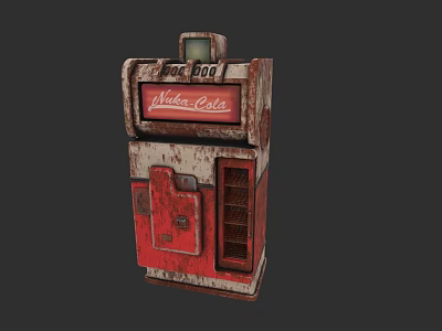 Vintage Red Entertainment Vending Machine With Coca Cola Select O Cade 3d model