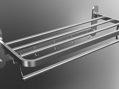 Towel Rack Bath Towel Rack Hardware Hanging Bathroom Rack 3d model