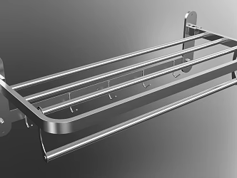 Towel Rack Bath Towel Rack Hardware Hanging Bathroom Rack 3d model