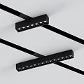 Sleek Black Linear LED Downlights Spotlights Ceiling Mounted Fixtures for Modern Spaces