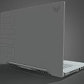 White TUF Gaming Laptop Featuring Sleek Design And Screen Displaying TUF GAMING Logo